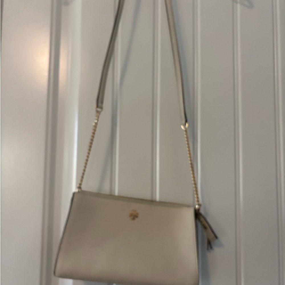 Tory Burch Ivory Crossbody Bag with Gold Accents - Picture 4 of 6